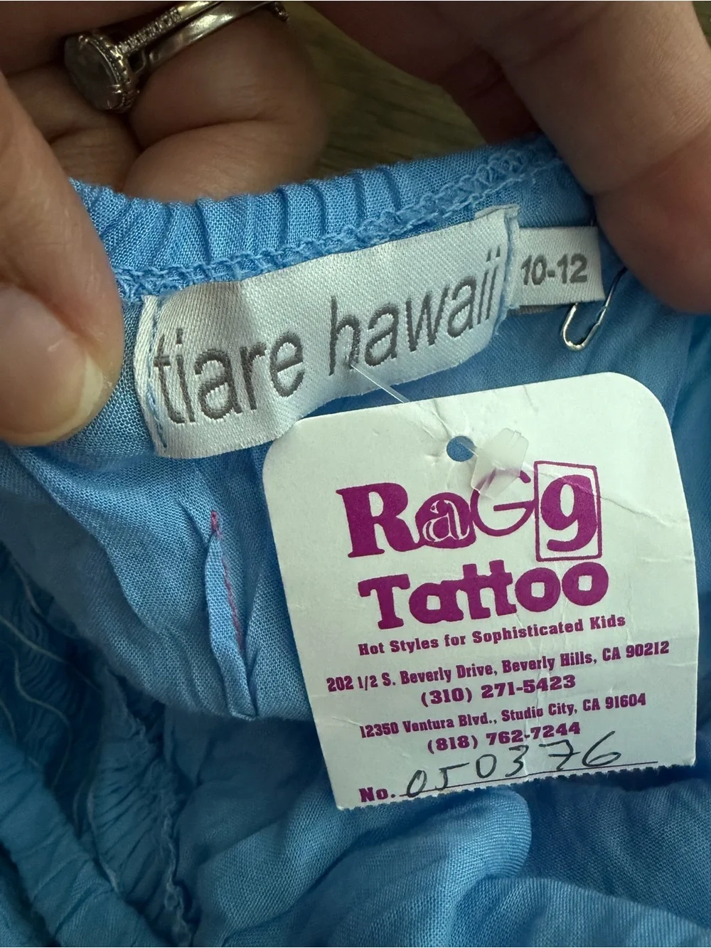 Tiare Hawaii Blue to Pink to Peach Ombre Halter Maxi Dress